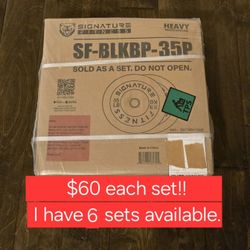 Olympic Bumper / Rubber Plates Set (Black) - 35 LBS