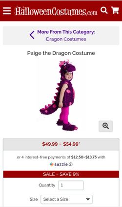 Purple Dragon/dinosaur costume