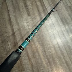 Seeker 270 Hvy 8’ Salt Water Fishing Rod. Cool Custom Wrap. 