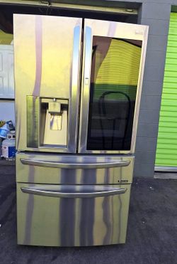 LG INSTAVIEW 4 DOOR STAINLESS STEEL REFRIGERATOR 36"W 69"H ENERGY