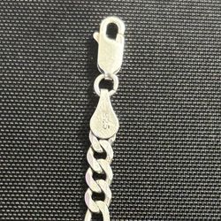 .925 Sterling Silver Figaro ID Bracelet 7.5” – Clean