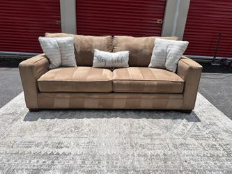 FREE DELIVERY | 3-Seater Suede-Feel Couch – Cozy & Neutral Tone