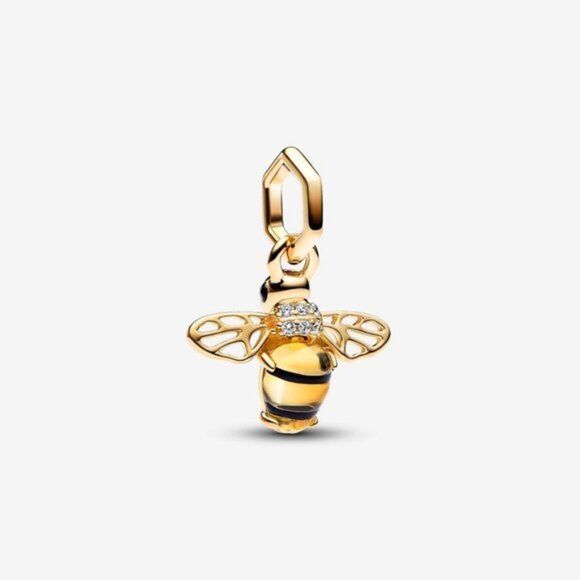 New Pandora Sparkling Bee Dangle Charm