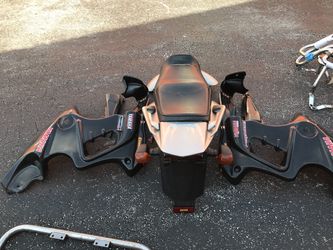 Set of different parts of motorcycle