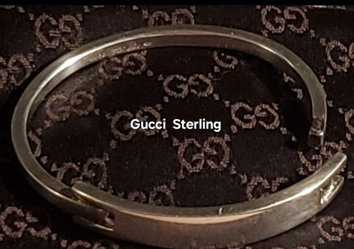 STERLING SILVER BRACELET SIGNED GUCCI