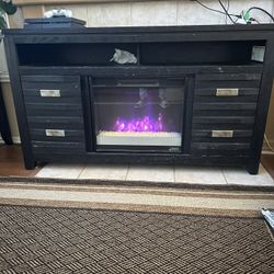 Tv Console With Fire Place