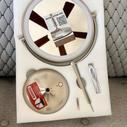 9” Lighted Makeup Magnifying Rechargeable Mirror