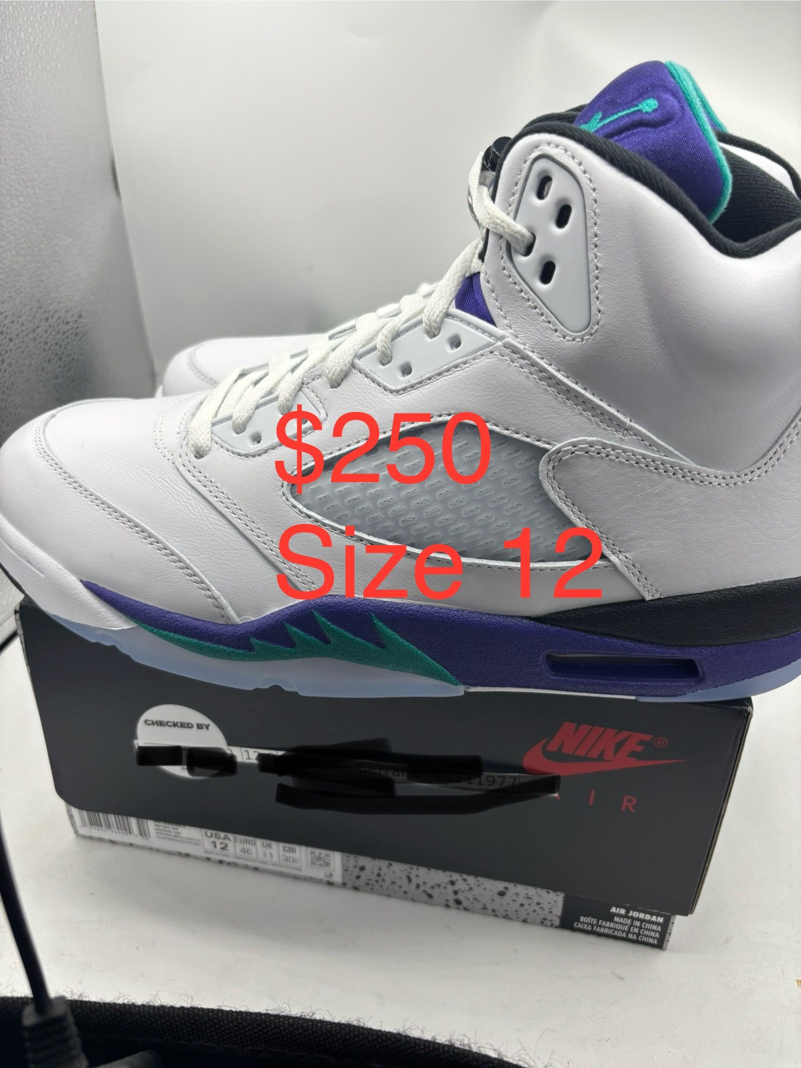 Jordan 5 Retro Grape Size 12