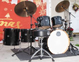 Mapex Armory Studioease 6-Piece Drum Set w/ Zildjian Cymbals Transparent Black