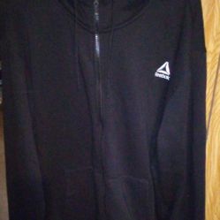 Nwot Black Reebok Hoodie Zip Up 