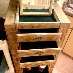 Memorial Day Weekend ONLY - 18” Wide Freestanding Jewelry,  Make up / Accessories Armoire w Mirror H40.5xL17.75xD14.5 inch