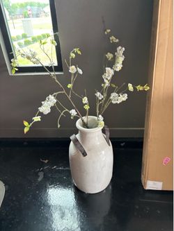 Pottery Barn x-large floor vase and stems