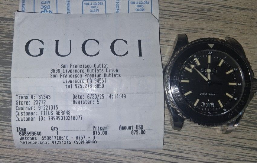Gucci Watch With No Band