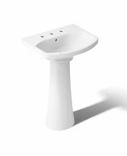 Kohler Cimarron 22.8 in. x 18.88 in. Pedestal Bathroom Sink in Gray Vitreous China