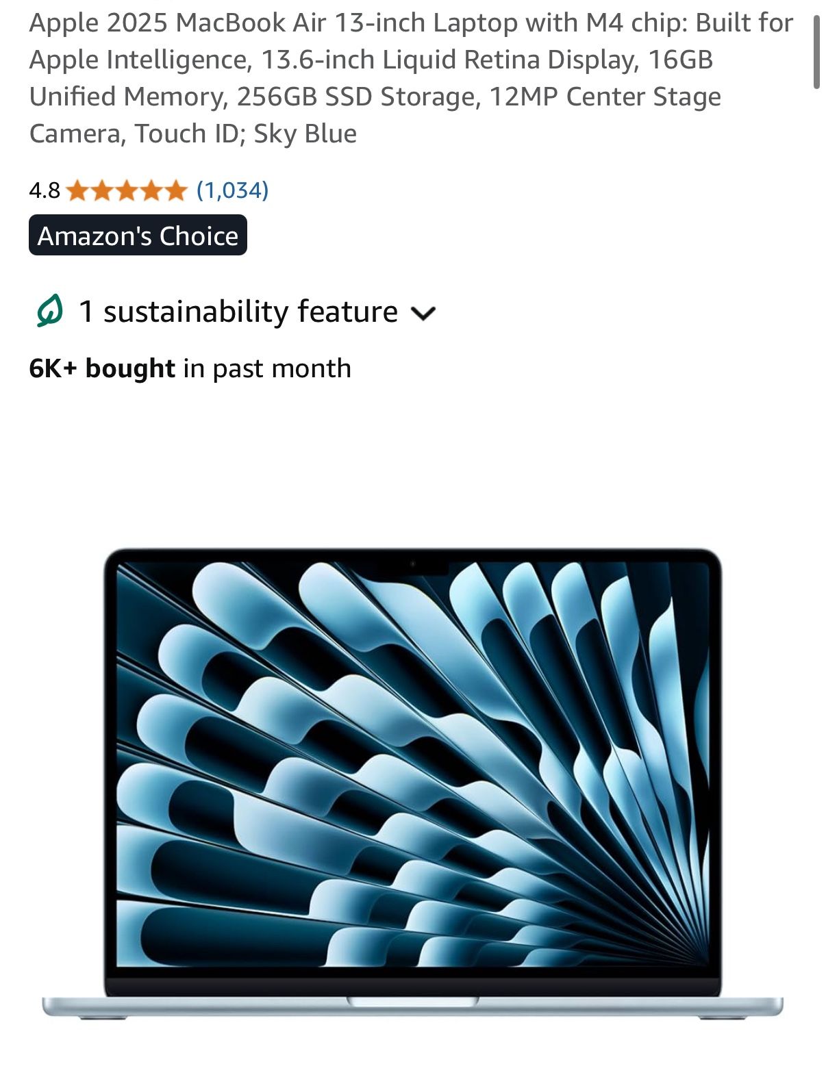 Apple 2025 MacBook Air 13 Inch Retina Display (M4 Chip)