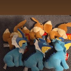 New with Tag Pokemon Plushies