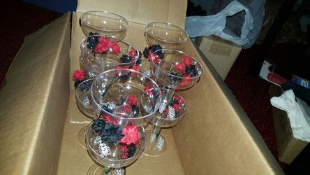 Designed glass ware for partys