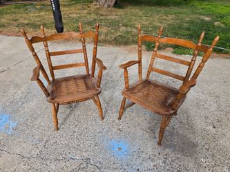 Rare Vintage Colonial Tall Back Chairs