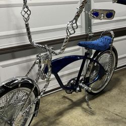 Lowrider Bike Twisted Chrome Blue Custom