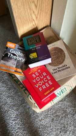 a box of lightly used books