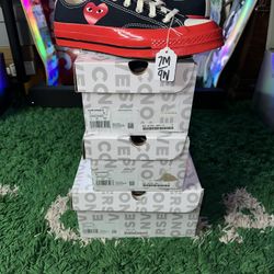 Converse x CDG Low Red Black