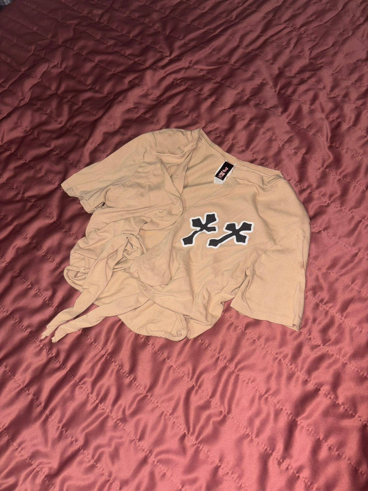 Cropped Tie Up Shirt