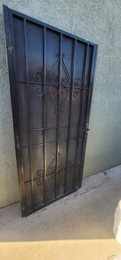 Security door with a built-in lock