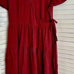 Burgundy Dress, Medium 