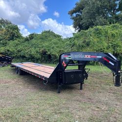 Rawmaxx 8.5 × 40 Gooseneck Flatbed Equipment Trailer 20k