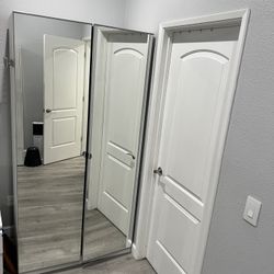 IKEA Wardrobe – Stand-Alone Unit with Full-Height Mirror Doors