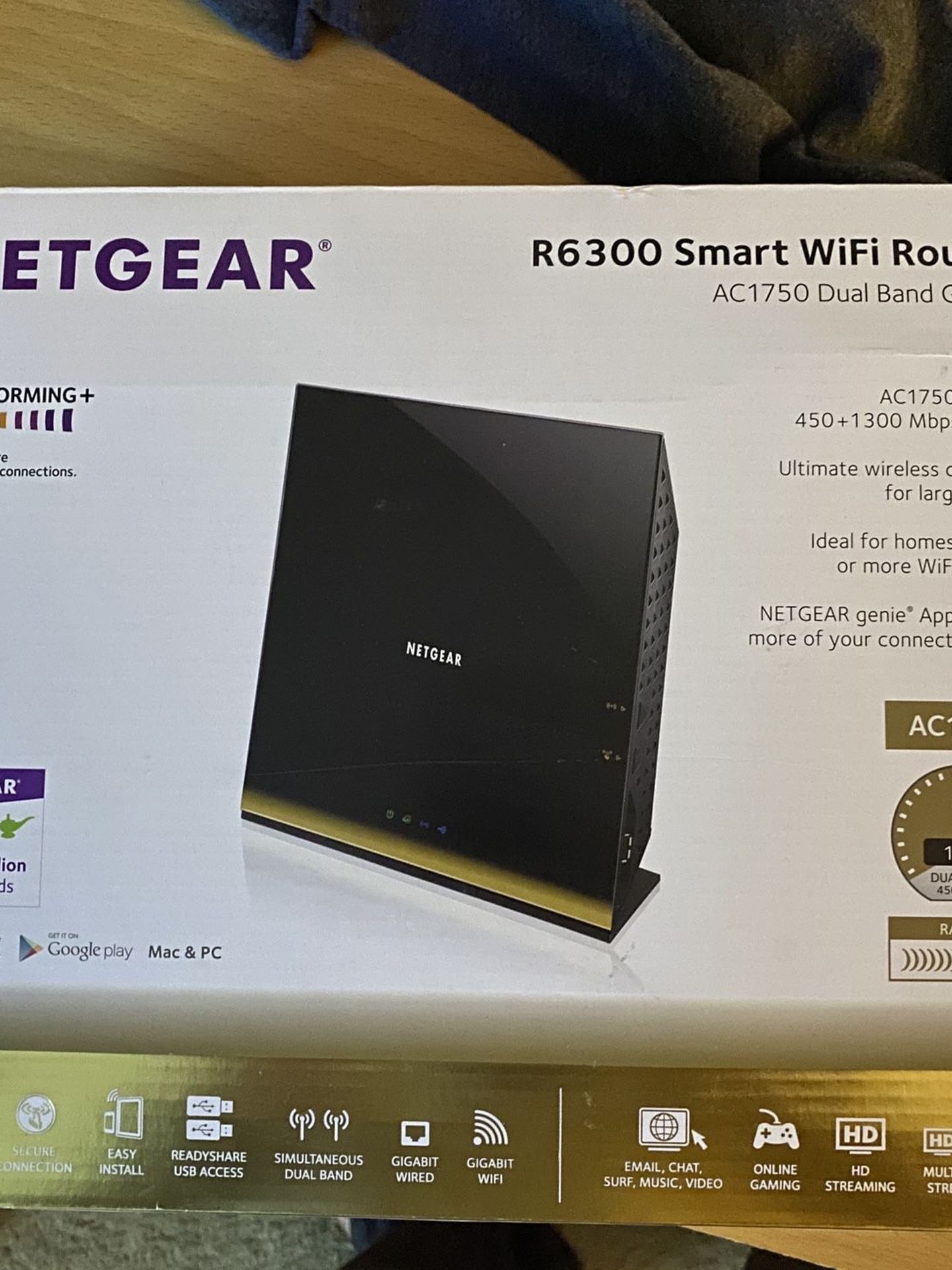 Netgear R6300 WiFi Router.