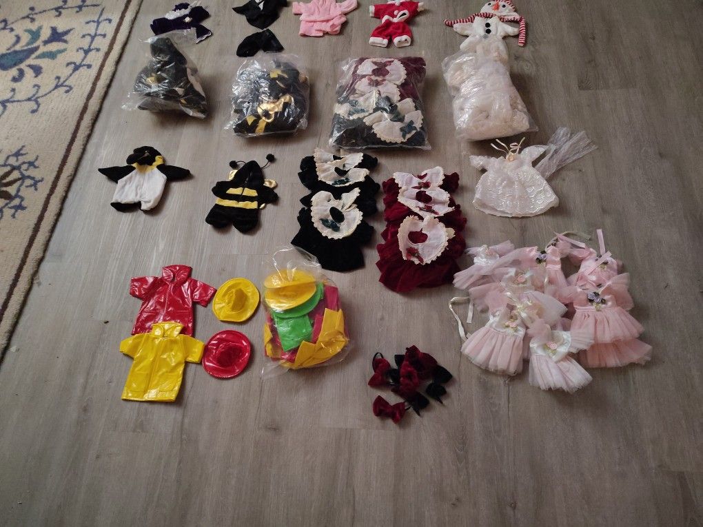 Variety Of Beanie Baby Clothes 