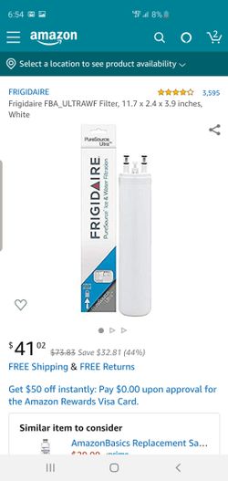 Frigidaire FBA_ULTRAWF Filter, 11.7 x 2.4 x 3.9 inches, White