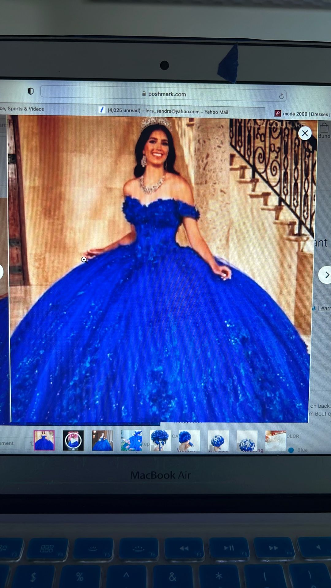 Quinceañera Royal Blue Elegant Dress