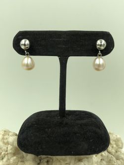925 Sterling Silver White Pearl Earrings
