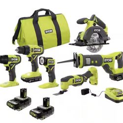 Brand New Ryobi 6 Pc Power Tool Set