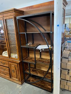 Industrial style modern bookcase (in store)