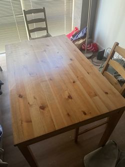 Solid Wood Dining Table & 3 Chairs