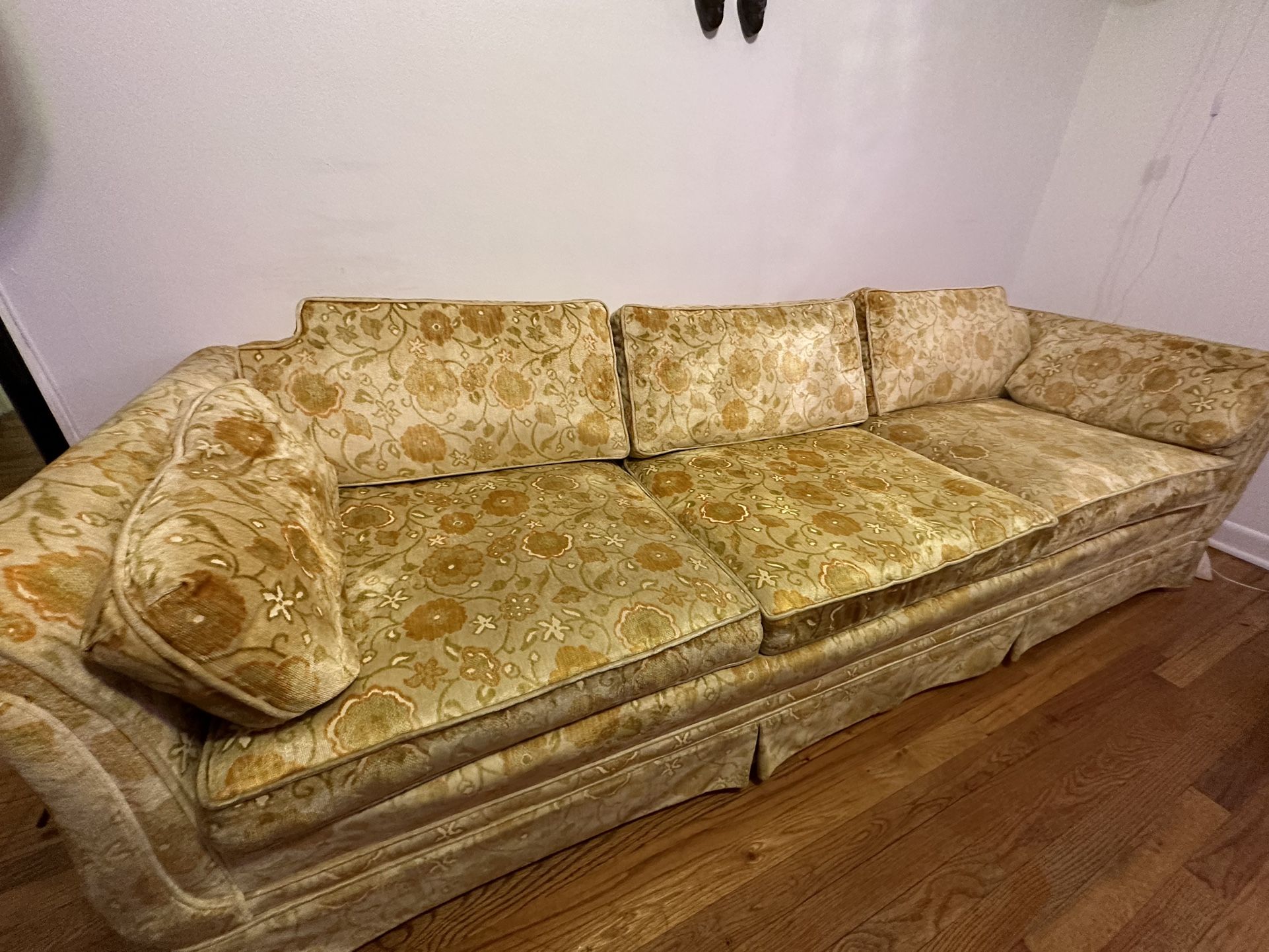 Vintage Velvet Couch, Funky Floral