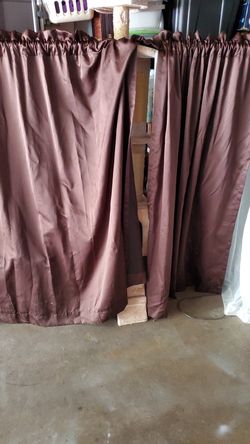 Curtains dark brown