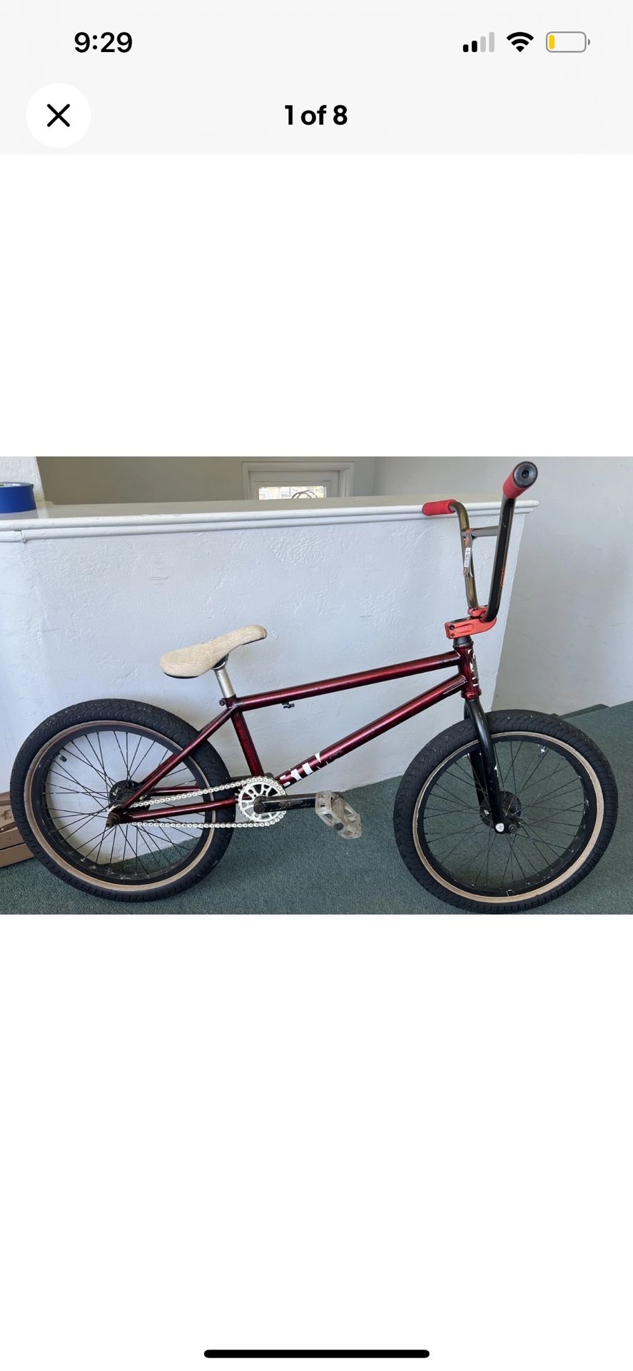 S&M BTM MIKE HODER Pro Model BMX BIKE Trans Red Custom