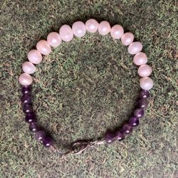 Freshwater Pearl And Amethyst Bracelet 