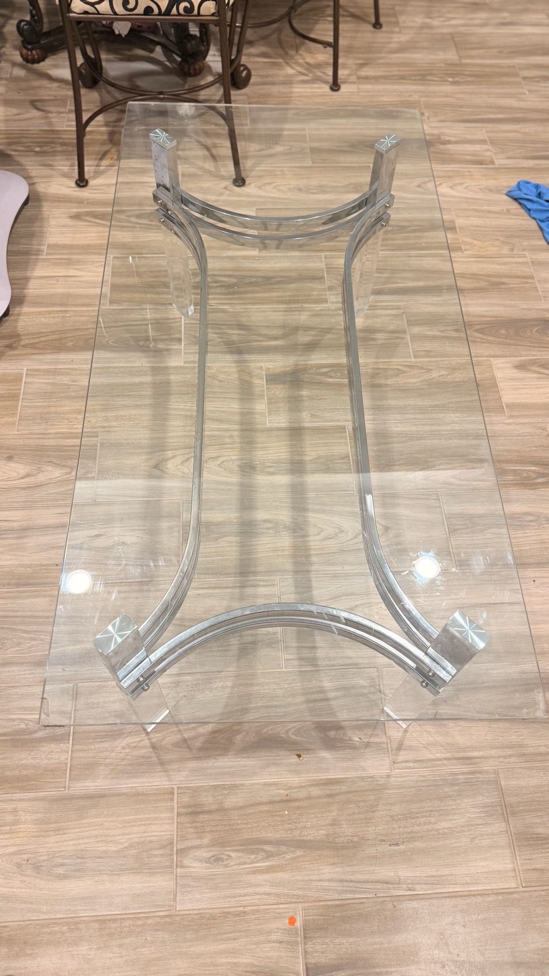 Glass coffee table