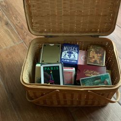 Basket full of playing card