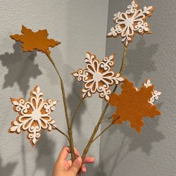 Gingerbread Snowflake Picks