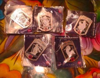 Dodgers sga pins new in plastic packages (never opened) kershaw valenzuela drysdale gagne hershiser
