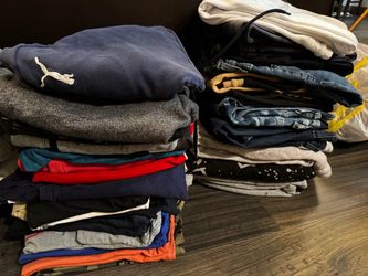 Men's clothing in sizes L and XL, but they don't run very large.