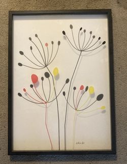 Framed Flowers Art Piece 