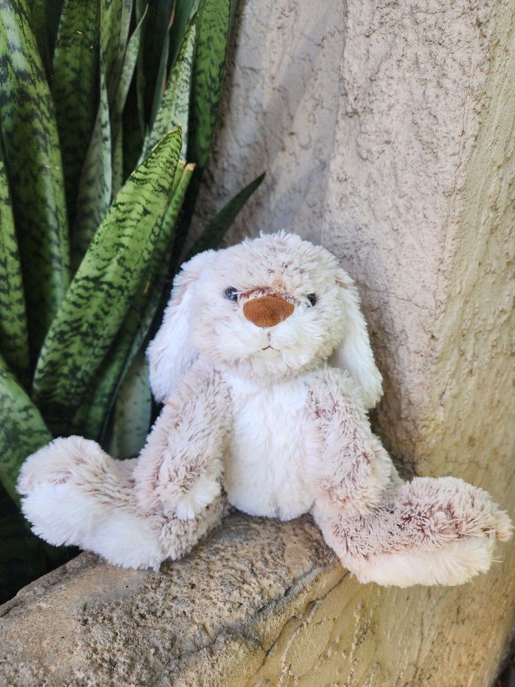 Melissa & Doug Frosted Brown Two Tone Burrow Bunny Rabbit Plush Easter Toy