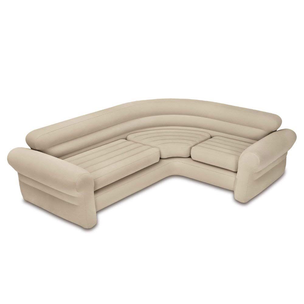 Intex Inflatable Corner Sofa, 101" X 80" X 30" Intex Inflatable Corner Sofa